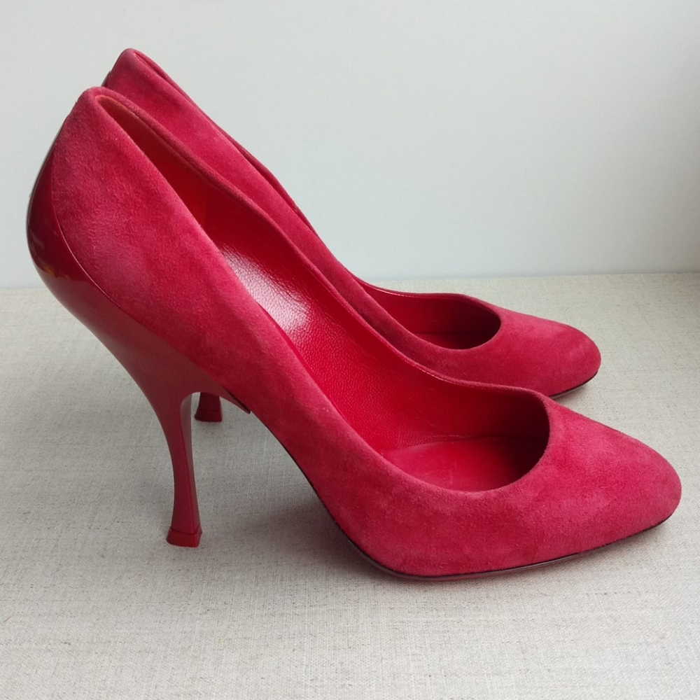 Miu Miu Women EU 39 Red Suede Stilettos